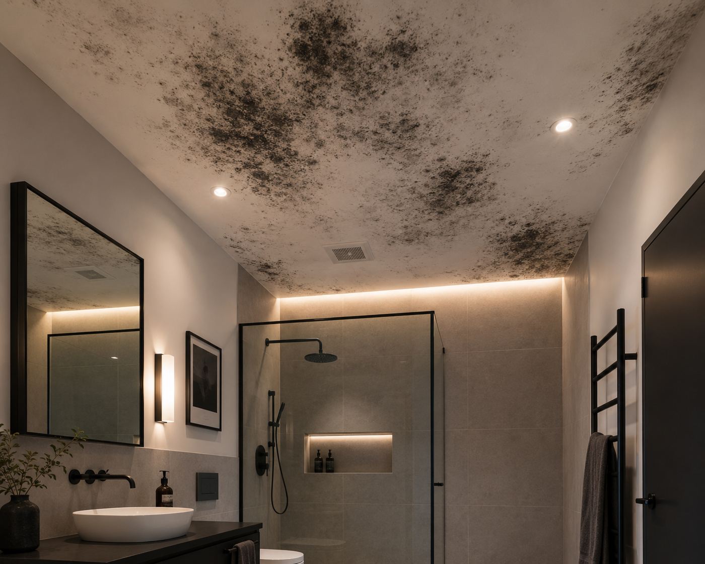 Mould on a damp wall